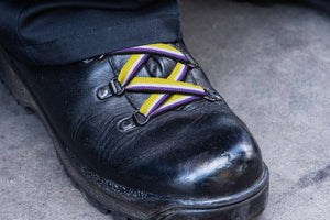 Nonbinary Flag Striped Shoelaces - The Awareness Company