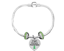 Load image into Gallery viewer, Bulk Organ Donors Heart With Accent Charm Bracelets - The Awareness Company
