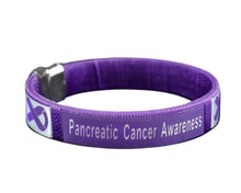 Load image into Gallery viewer, Pancreatic Cancer Awareness Purple Ribbon Bangle Bracelets - The Awareness Company