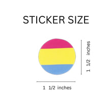Load image into Gallery viewer, Pansexual Flag Circle Stickers (250 per Roll) - The Awareness Company
