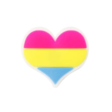 Load image into Gallery viewer, Pansexual Flag Heart Silicone Pins - The Awareness Company