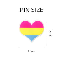 Load image into Gallery viewer, Pansexual Flag Heart Silicone Pins - The Awareness Company