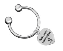 Load image into Gallery viewer, Parkinson&#39;s Heart Charm Horseshoe Key Chains - The Awareness Company