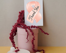 Load image into Gallery viewer, Peach Ribbon Thank You Cards (12 Cards/Pack) - The Awareness Company