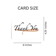 Load image into Gallery viewer, Peach Ribbon Thank You Note Cards (12 Cards/Pack) - The Awareness Company