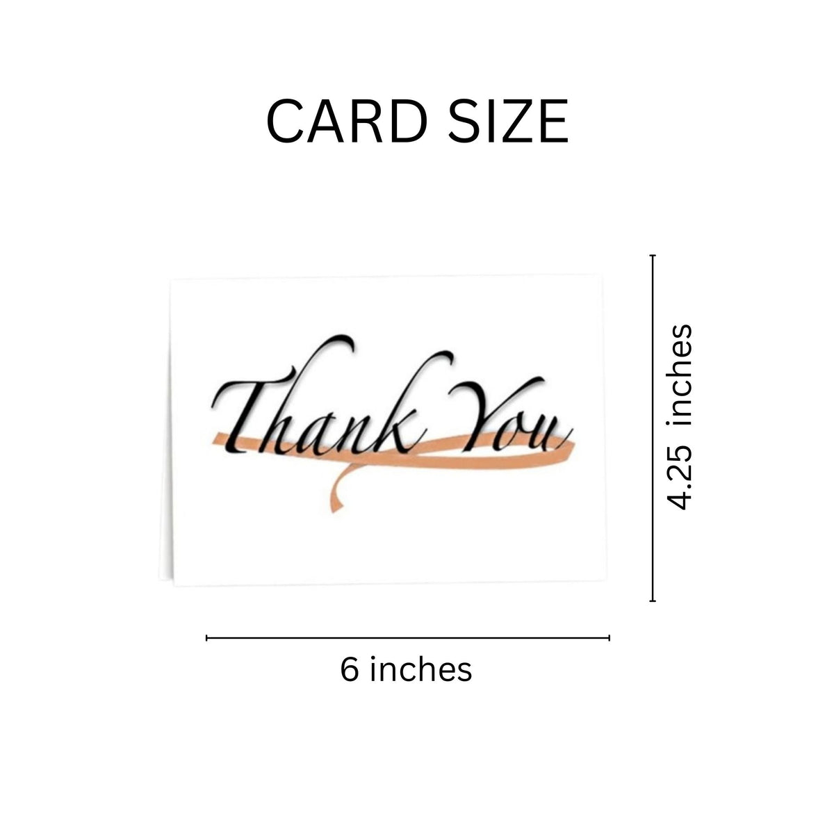 Bulk Peach Ribbon Note Cards for Uterine Cancer - The Awareness Company