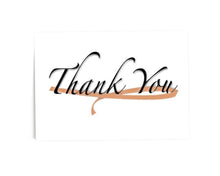 Load image into Gallery viewer, Peach Ribbon Thank You Note Cards (12 Cards/Pack) - The Awareness Company