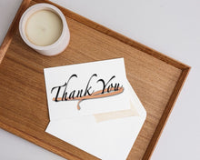 Load image into Gallery viewer, Peach Ribbon Thank You Note Cards (12 Cards/Pack) - The Awareness Company