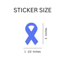 Load image into Gallery viewer, Periwinkle Ribbon Stickers (250 per Roll) - The Awareness Company