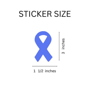 Periwinkle Ribbon Stickers (250 per Roll) - The Awareness Company