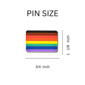 Philadelphia 8 Stripe Flag Rectangle Silicone Pins - The Awareness Company