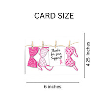 Load image into Gallery viewer, Pink Ribbon Thanks For Your Support Cards (12 Cards/Pack) - The Awareness Company