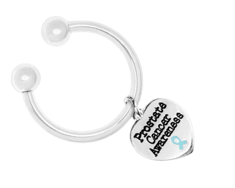 Prostate Cancer Heart Charm Keychain - The Awareness Company