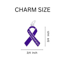 Load image into Gallery viewer, Purple Ribbon Fibromyalgia Awareness Keychains - The Awareness Company