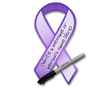 Load image into Gallery viewer, Purple Ribbon Paper Donation Ribbons (50/Pack) - The Awareness Company