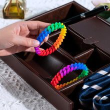 Load image into Gallery viewer, Rainbow Chain Link Silicone Bracelets - The Awareness Company