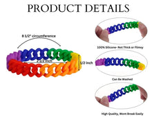 Load image into Gallery viewer, Rainbow Chain Link Silicone Bracelets - The Awareness Company