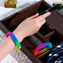 Load image into Gallery viewer, Rainbow Chain Link Silicone Bracelets - The Awareness Company