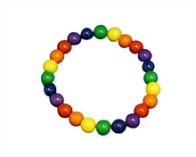 Load image into Gallery viewer, Rainbow Colored Beaded Bracelets - LGBTQ Gay Pride Jewelry - The Awareness Company