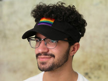 Load image into Gallery viewer, Rainbow Flag Visors in Black - The Awareness Company