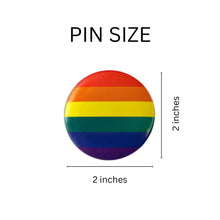 Load image into Gallery viewer, Rainbow Striped Button Pins - The Awareness Company