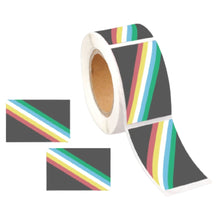 Load image into Gallery viewer, Rectangle Gay PRIDE Disability Flag Stickers (250 Per Roll) - The Awareness Company