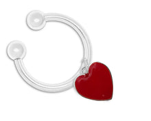 Load image into Gallery viewer, Bulk Red Heart Key Chains for Heart Awareness, Valentines Day