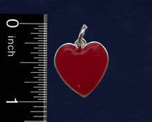 Load image into Gallery viewer, Bulk Red Heart Shaped Key Chains for Valentines Day, Heart Awareness Charm