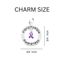 Load image into Gallery viewer, Round Fibromyalgia Awareness Hanging Charms - The Awareness Company