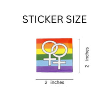 Load image into Gallery viewer, Same Sex Female Symbol Stickers (250 per Roll) - The Awareness Company