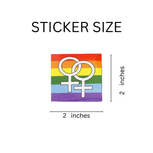 Same Sex Female Symbol Stickers (250 per Roll) - The Awareness Company