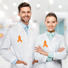 Load image into Gallery viewer, Satin Orange Ribbon Awareness Pins - The Awareness Company