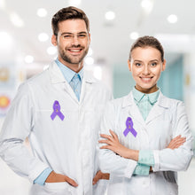 Load image into Gallery viewer, Satin Purple Ribbon Awareness Pins - The Awareness Company