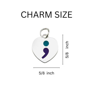 Semi Colon Suicide Awareness Partial Beaded Bracelets - The Awareness Company