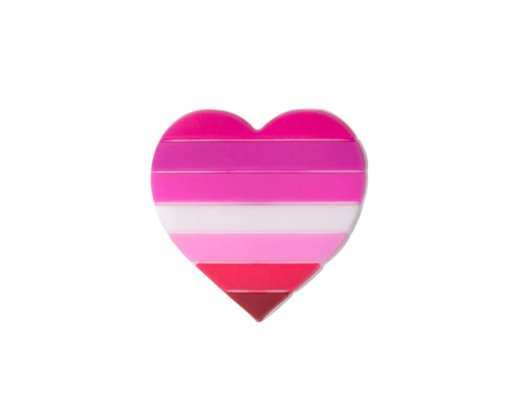 Silicone Lesbian Pride Heart Pins - The Awareness Company