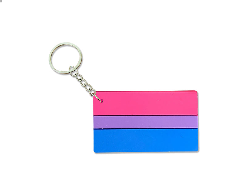 Bisexual Pride Flag Keychains, Cheap Gay Pride Gear for PRIDE Parades & Events - The Awareness Company