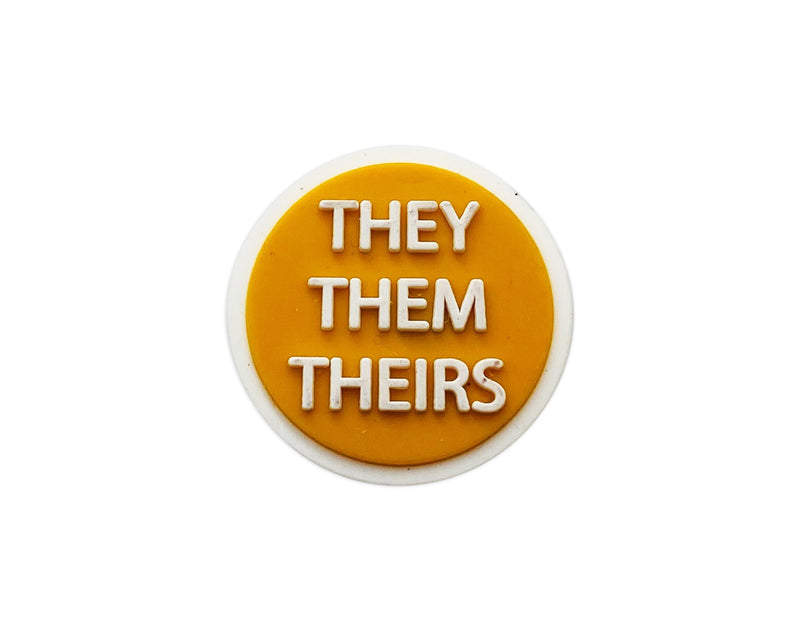 Bulk They Them Silicone Pronoun Pins for Gay Pride, LGBTQ Pronoun Jewelry - The Awareness Company