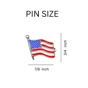 Small American Flag Lapel Pins - The Awareness Company