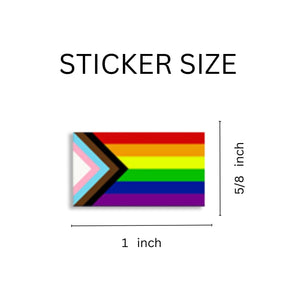 Small Daniel Quasar Flag Stickers (250 per Roll) - The Awareness Company