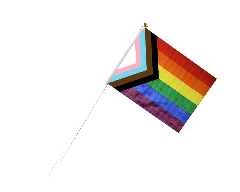 Small Daniel Quasar Flags on a Stick for PRIDE Parades and Events - The Awareness Company