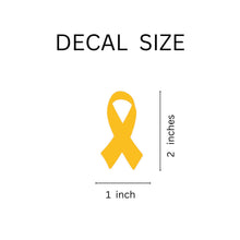 Load image into Gallery viewer, Small Gold Ribbon Decals - The Awareness Company