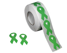 Load image into Gallery viewer, Small Green Ribbon Stickers (250 per Roll) - The Awareness Company