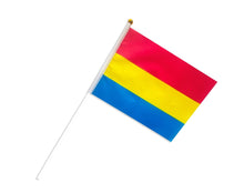 Load image into Gallery viewer, Small Pansexual Flags on a Stick for PRIDE Parades and Events - The Awareness Company