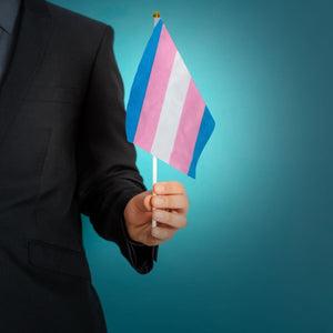 Small Transgender Flags on a Stick for PRIDE Parades and Events - The Awareness Company