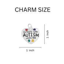 Load image into Gallery viewer, Bulk - Someone Loves Me Autism Awareness Horseshoe Key Chains - The Awareness Company