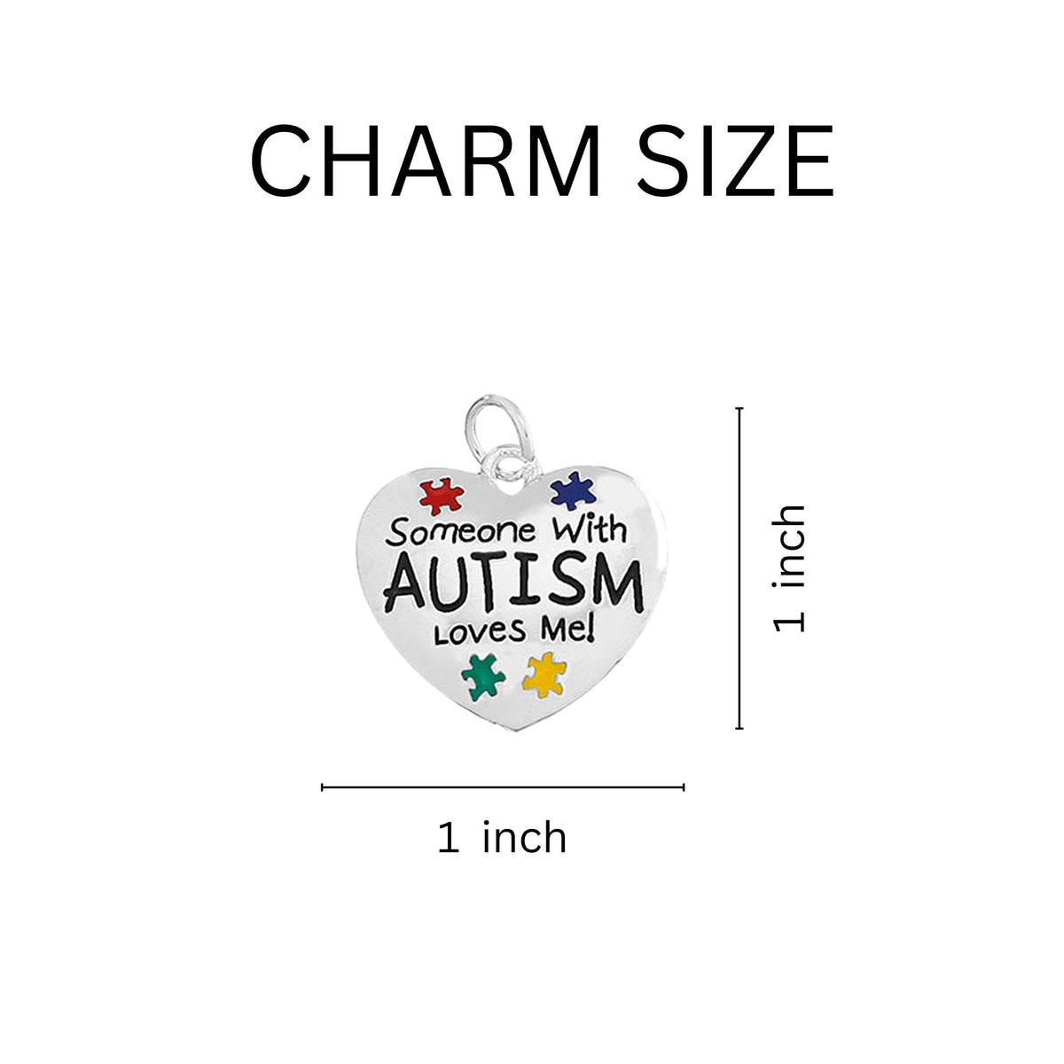 Bulk Someone With Autism Loves Me Charms, Jewelry Parts - The Awareness ...