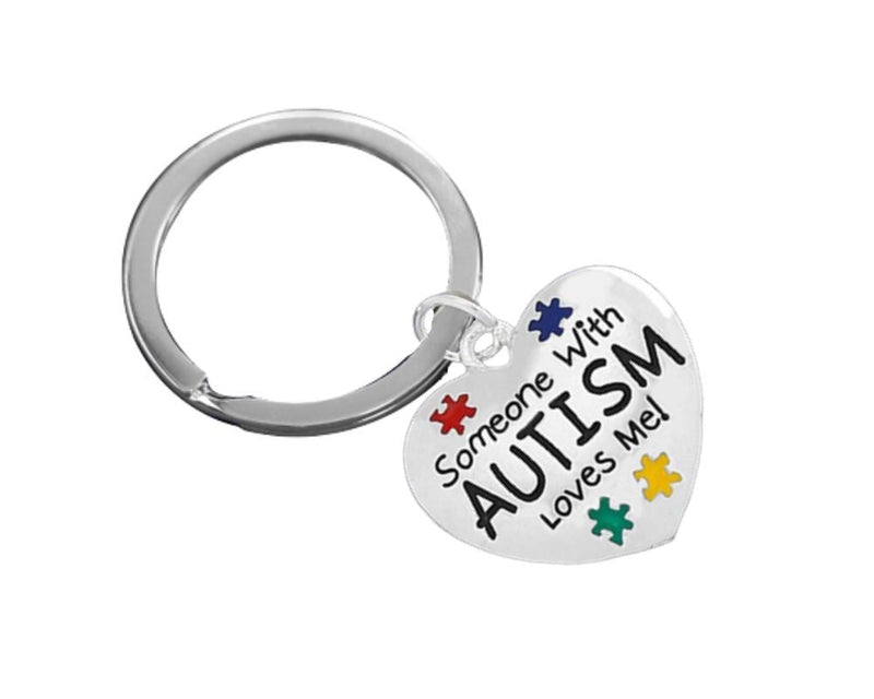 Someone With Autism Loves Me Split Style Key Chains - The Awareness Company