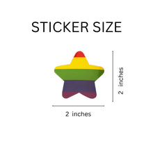 Load image into Gallery viewer, Star Shaped Rainbow Stickers (250 per Roll) - The Awareness Company