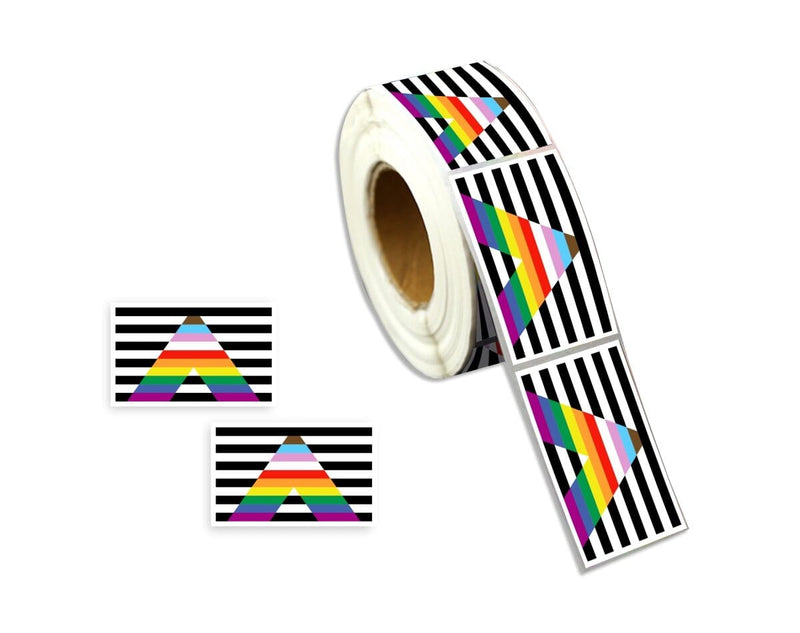 Straight Ally Daniel Quasar Flag Stickers (250 Per Roll) - The Awareness Company