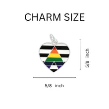 Load image into Gallery viewer, Straight Ally Heart Flag Black Cord Bracelets - The Awareness Company